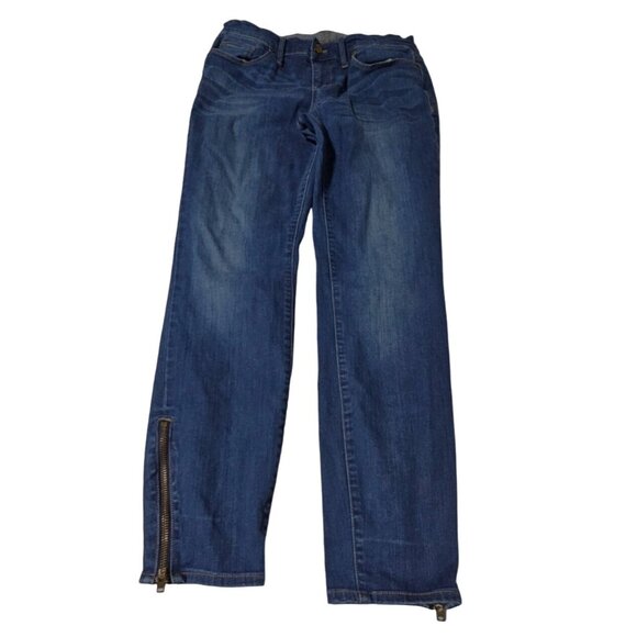 Madewell Jeans Womens Size 29 Skinny Zipper Ankle Mid Rise Dark Wash Denim - Picture 2 of 6